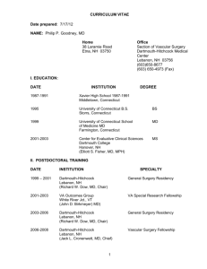 Philip Goodney CV - The Dartmouth Institute for Health Policy and