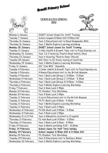 TERM DATES SPRING 2014 Monday 6 January INSET School