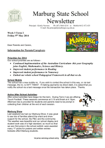Newsletter May 9th - Marburg State School