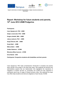 Report: Workshop for future students and parents, 12th June 2014