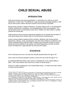 Child Sexual Abuse chapter from "By the Numbers"