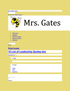 Mrs. Gates - 10 List of Leadership Quotes