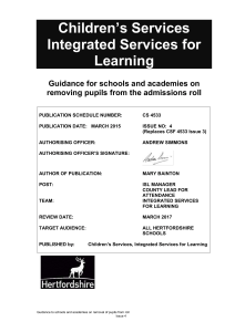 Children, Schools - Hertfordshire Grid for Learning