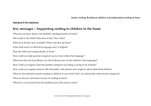 Handout D reading to children - NZ Curriculum Online