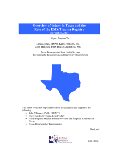 Overview of Injury in Texas and the