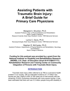 What is a traumatic brain injury (TBI)