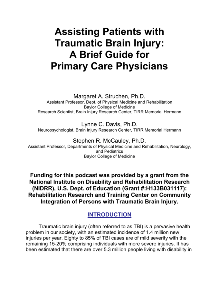 What Is A Traumatic Brain Injury (TBI)