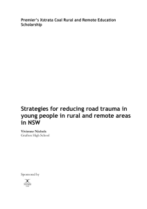 Strategies for reducing road trauma in young people in rural and