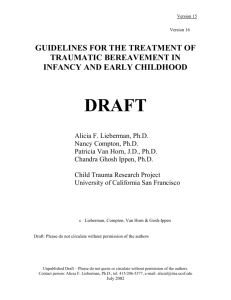 Guidelines for the Treatment of Traumatic Bereavement