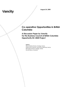 Co-operative Opportunities in British Columbia