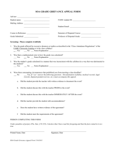 Grade Appeal Form