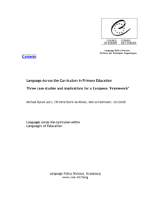 Language Across the Curriculum in Primary