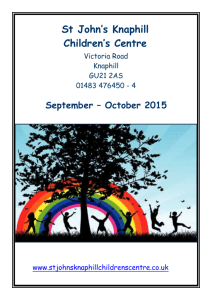 Programme Sept - Oct 15 - St Johns Knaphill Childrens Centre