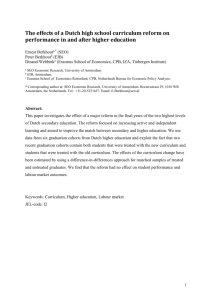 Effects of curriculum changes in Dutch higher secondary education