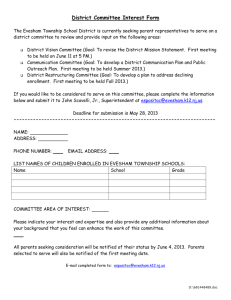 Board/Parent Curriculum Committee Interest Form