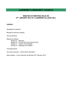 Community Council Minutes - 27th January 2014