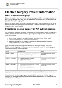 What is elective surgery?