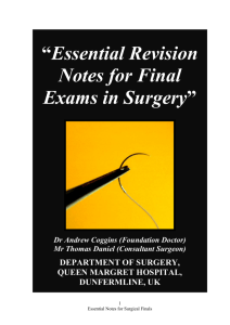 REVISION NOTES FOR SURGERY - WordPress