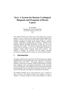 Xcyt: A System for Remote Cytological Diagnosis and Prognosis of