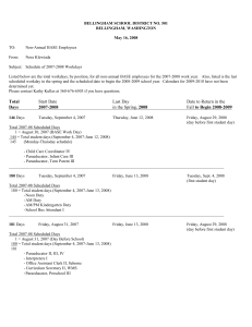 Non-Annual BASE Employee Schedule