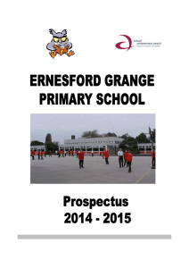 our school prospectus. - Ernesford Grange Primary School