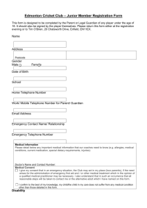 Junior Member Registration form