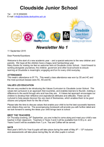 Newsletter1 - Cloudside Junior School