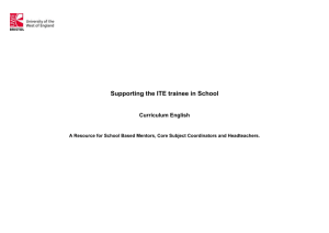 Supporting students in ITT