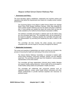 Wellness Booklet - Mojave Unified School District