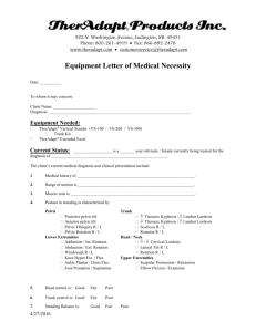 Equipment Letter of Medical Necessity - Vertical Stander