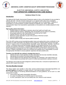 Post Operative Communication Care Bundle