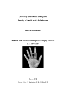 Placement handbook year 1 - University of the West of England