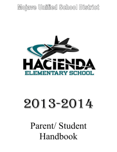 Parent-Student Handbook - Mojave Unified School District