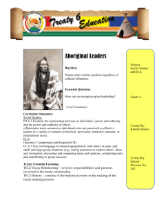 Aboriginal Leadership - grade 6 Social Studies and ELA lesson