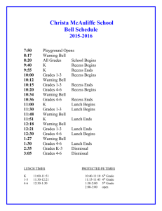 BELL SCHEDULE