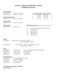 catskill bell schedule - CATSKILL AVENUE ELEMENTARY SCHOOL