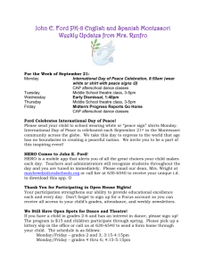 John E. Ford PK-8 English and Spanish Montessori Weekly Updates
