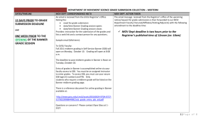 department of movement science grade submission collection