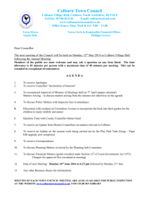 minutes of a meeting of colburn town council held on thursday 12th