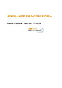 GENERAL MUSIC EDUCATION IN ESTONIA