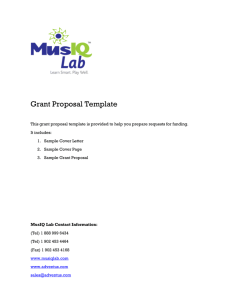 the Grant Proposal Template