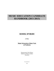 MUSIC EDUCATION CANDIDATE HANDBOOK