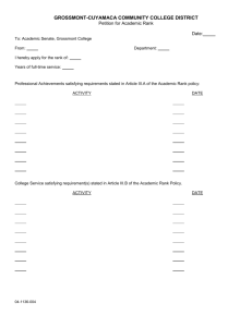 Academic Rank Application - Grossmont