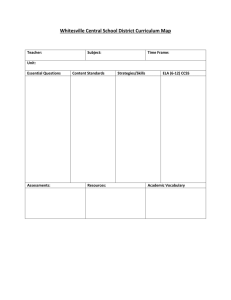 Whitesville Central School District Curriculum Map