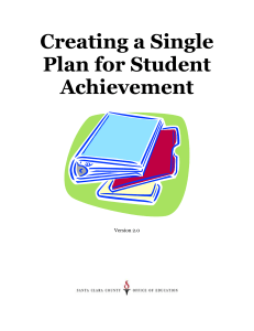 Creating A Single Plan for Student Achievement
