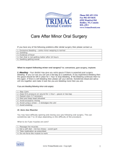 Care After Minor Oral Surgery