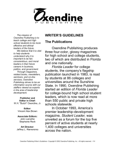 Guidelines - Student Leader Magazine