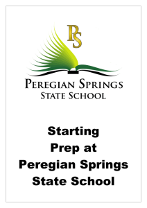 Prep Parent Information Book - Peregian Springs State School
