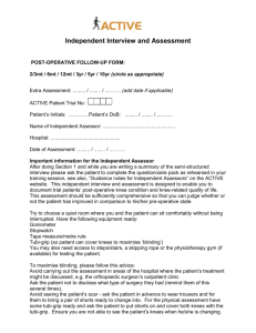 post-op Assessment Form