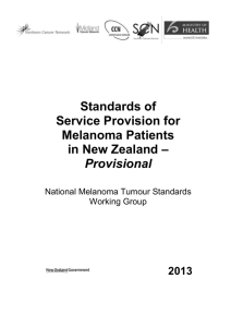Standards of Service Provision for Melanoma